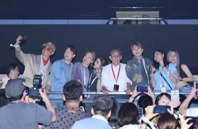 谢霆锋儿子现身演唱会 兄弟俩帅气支持父親